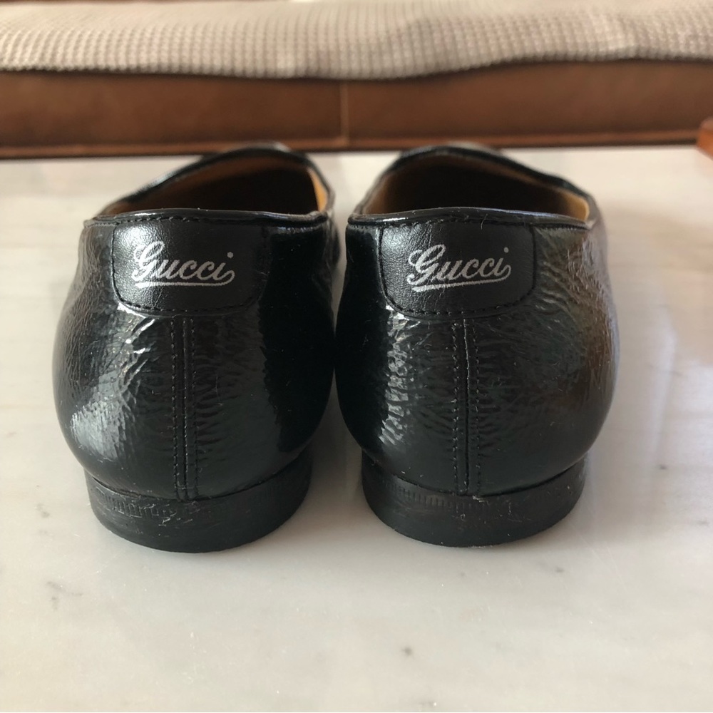 GUCCI patent Italian leather loafer flats - size 39 - Picture 7 of 10